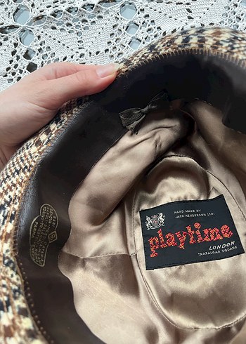 Vintage yün şapka kasket - Görsel 5