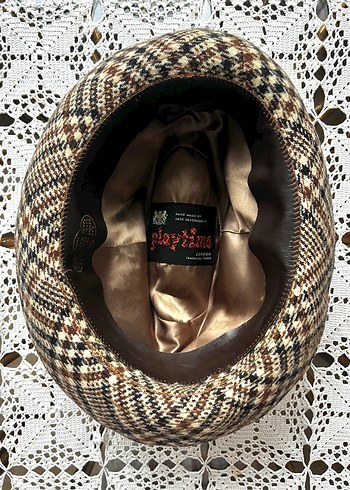 Vintage yün şapka kasket - Görsel 2