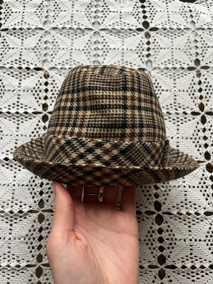 Vintage yün şapka kasket - Görsel 4