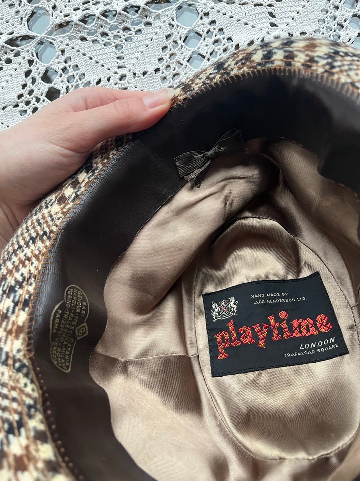 Vintage yün şapka kasket - Görsel 5