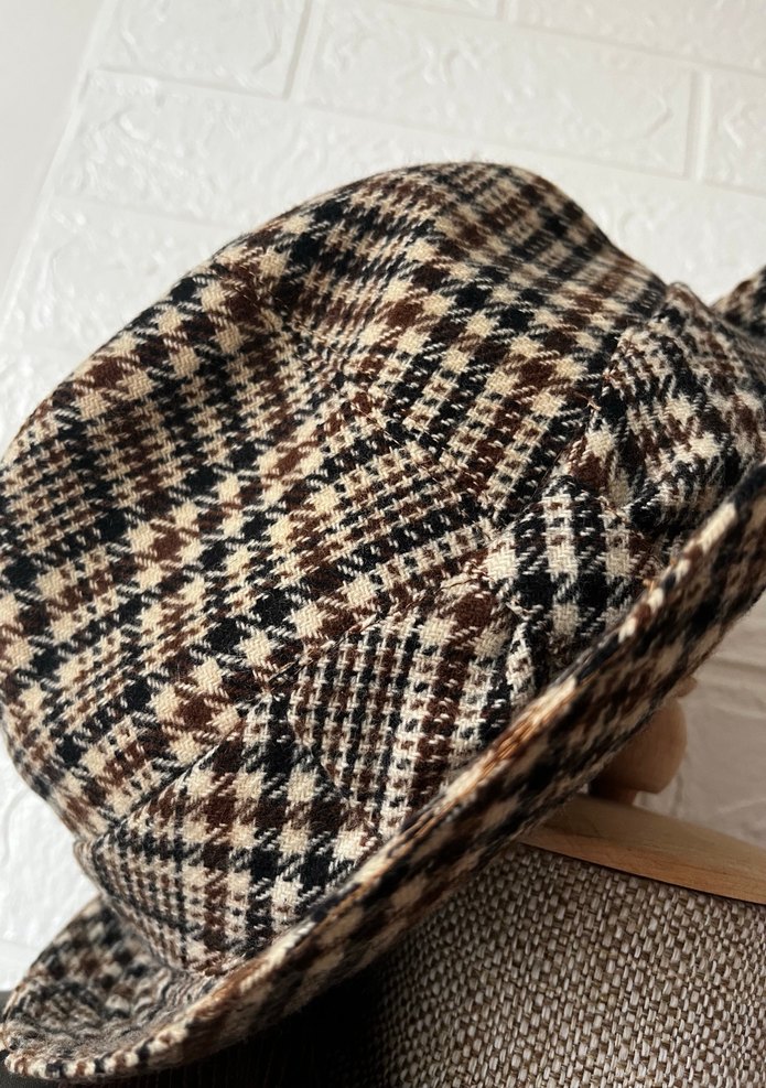 Vintage yün şapka kasket - Görsel 3