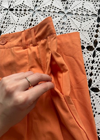 Turuncu palazzo pantolon - Görsel 7