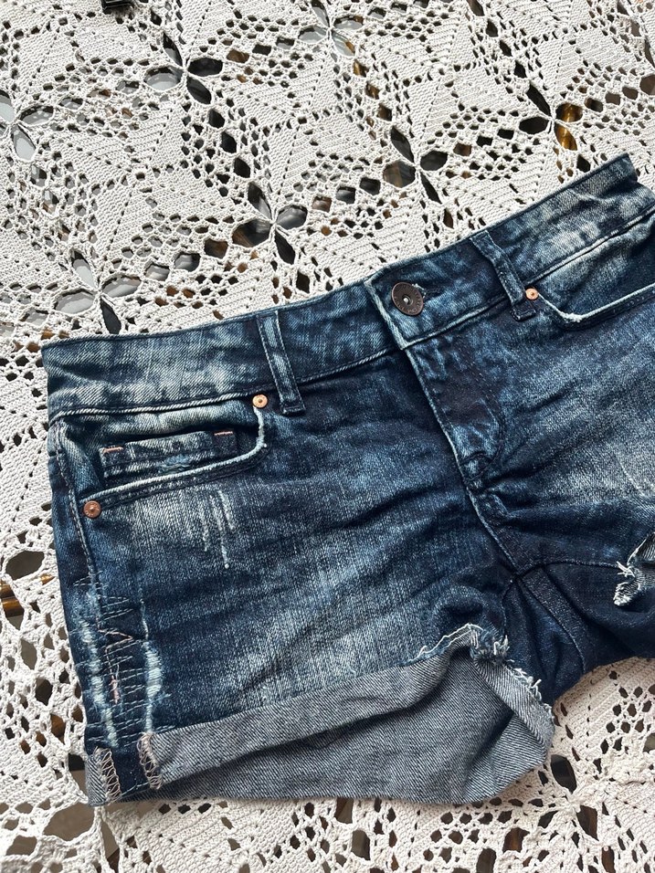 2000s düşük bel 0 beden kot şort - Görsel 2