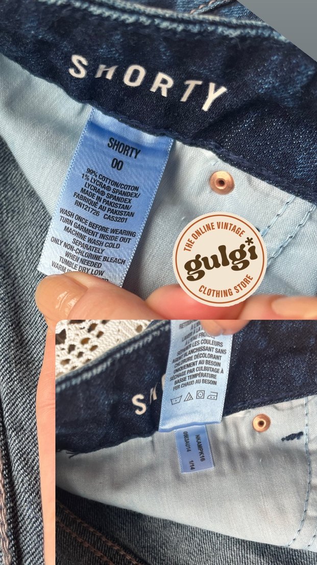 2000s düşük bel 0 beden kot şort - Görsel 4