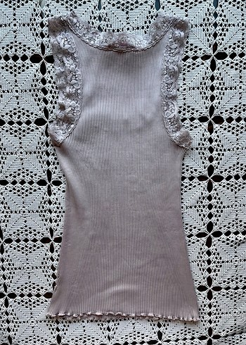 %100 ipek dantelli bluz - Görsel 7