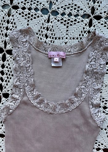 %100 ipek dantelli bluz - Görsel 4