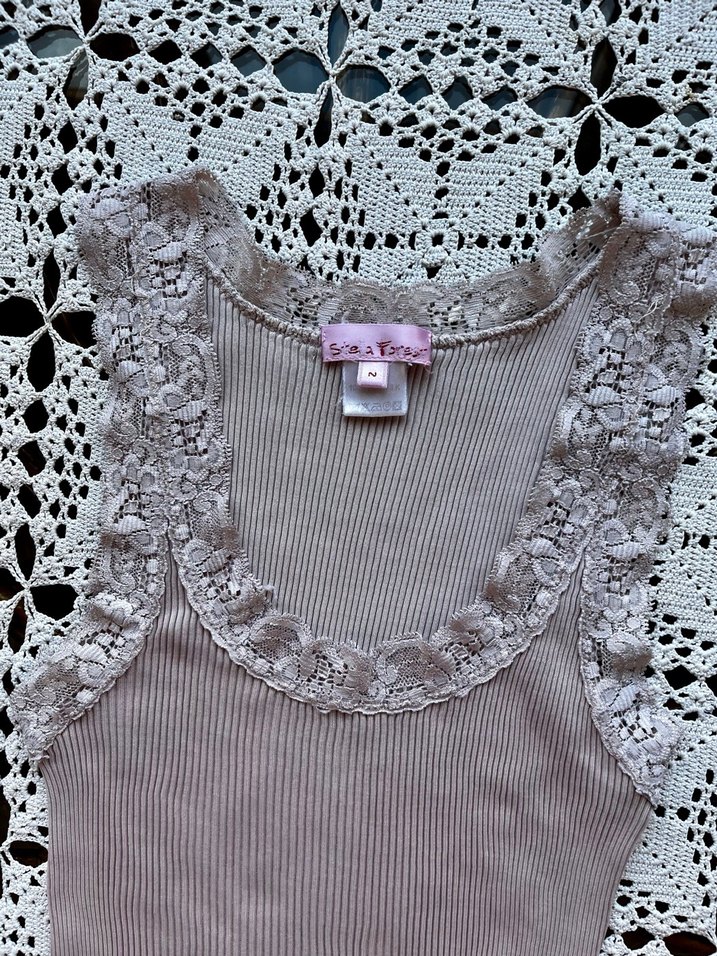 %100 ipek dantelli bluz - Görsel 4