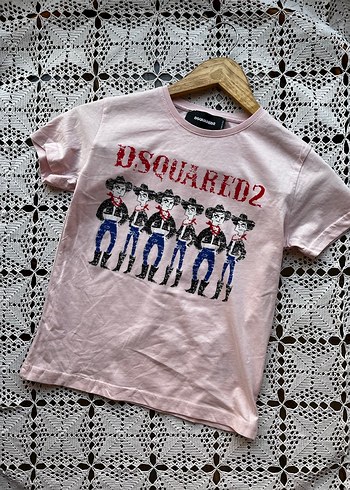 Dsquared2 kovboy baskı y2k tişört - Görsel 7