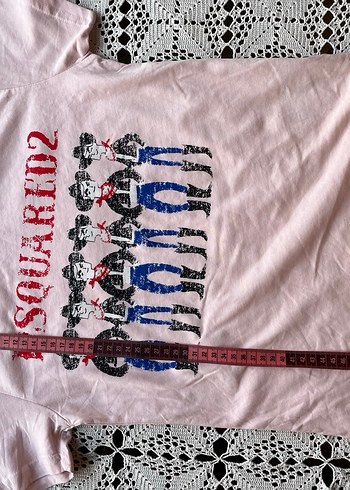 Dsquared2 kovboy baskı y2k tişört - Görsel 5