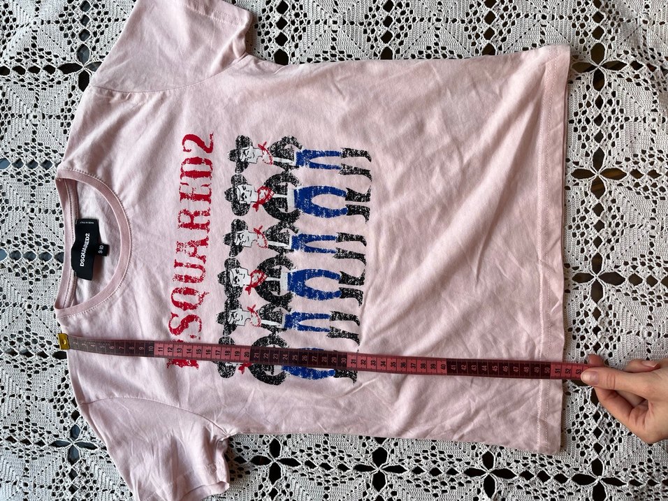 Dsquared2 kovboy baskı y2k tişört - Görsel 5