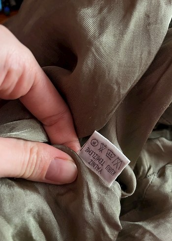 Vintage haki blazer ceket - Görsel 7