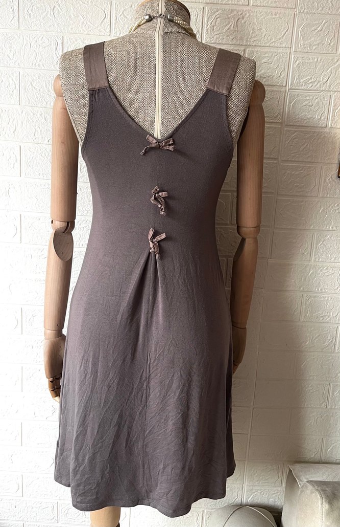 V yaka 2000s y2k elbise - Görsel 4