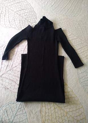Siyah triko elbise