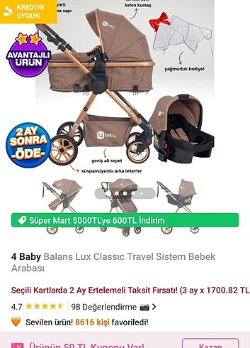 Diğer 4baby Çift Yönlü Bebek Arabasi