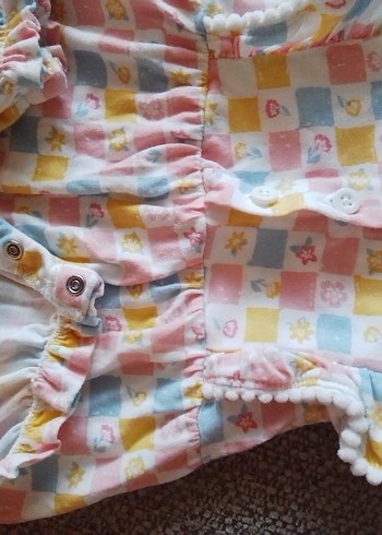 Bebek Kız Renkli Fırfırlı Kolsuz Elbise Seti - Görsel 4