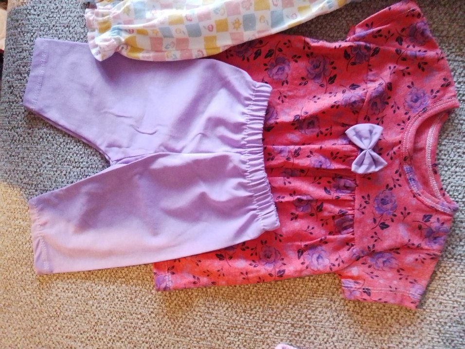 Bebek Kız Renkli Fırfırlı Kolsuz Elbise Seti - Görsel 2