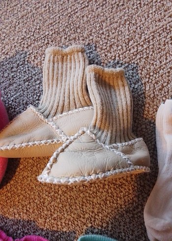 Kız Çocuk Pastel Renkli Örgü Çorap Seti - Görsel 3