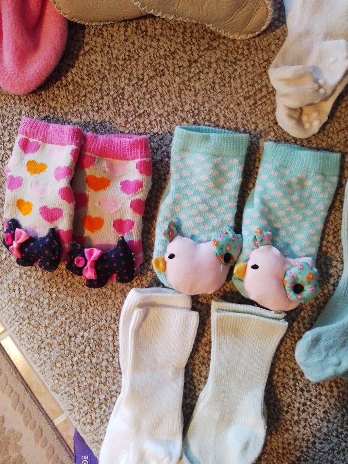 Kız Çocuk Pastel Renkli Örgü Çorap Seti - Görsel 2