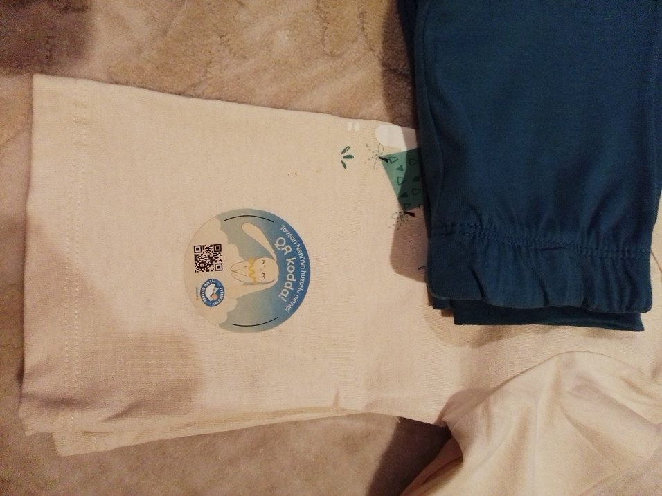 Beyaz Baskılı Uzun Kollu Bebek Takımı - Görsel 3