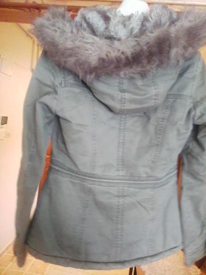 asker yeşili  Kadın Street Style Midi Ceket - Görsel 3