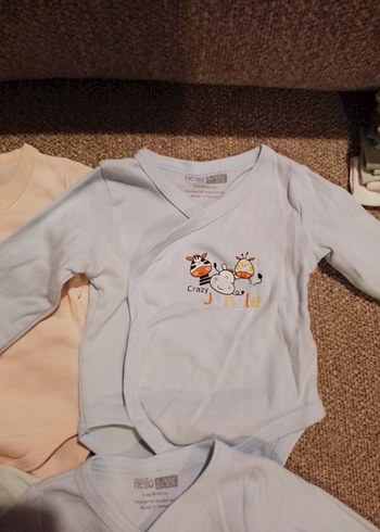 Pastel Renkli Uzun Kollu Bebek Body Seti - Görsel 4