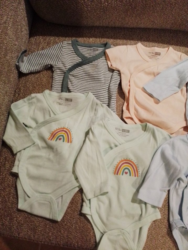 Pastel Renkli Uzun Kollu Bebek Body Seti - Görsel 2