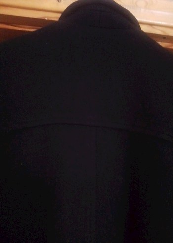 Düğmeli Siyah Erkek Midi Kaban - Görsel 7