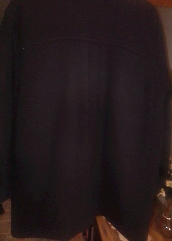 Düğmeli Siyah Erkek Midi Kaban - Görsel 4