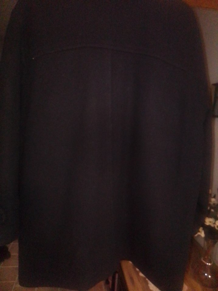 Düğmeli Siyah Erkek Midi Kaban - Görsel 4