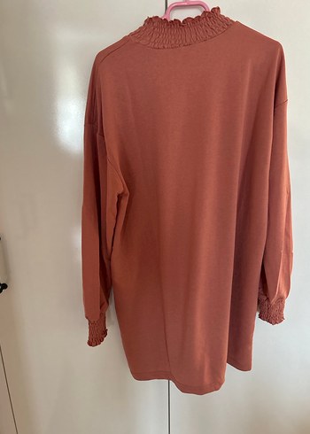 Kiremit rengi Fırfırlı  tunik - Görsel 6