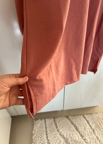 Kiremit rengi Fırfırlı  tunik - Görsel 4