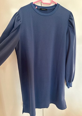 Mavi Kadın Sweatshirt - Rahat Kesim, Bisiklet Yaka - Görsel 3