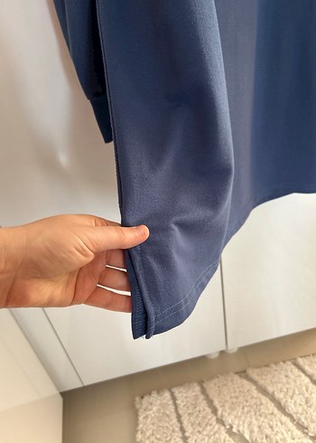 Mavi Kadın Sweatshirt - Rahat Kesim, Bisiklet Yaka - Görsel 7