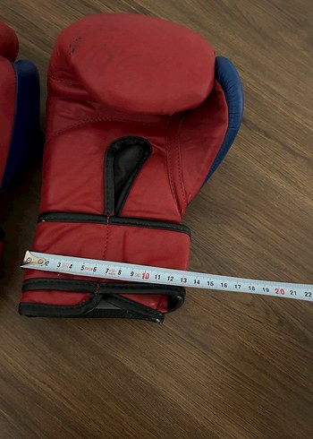 Erkek Kırmızı Deri Boks Eldiveni Velcro - Görsel 5