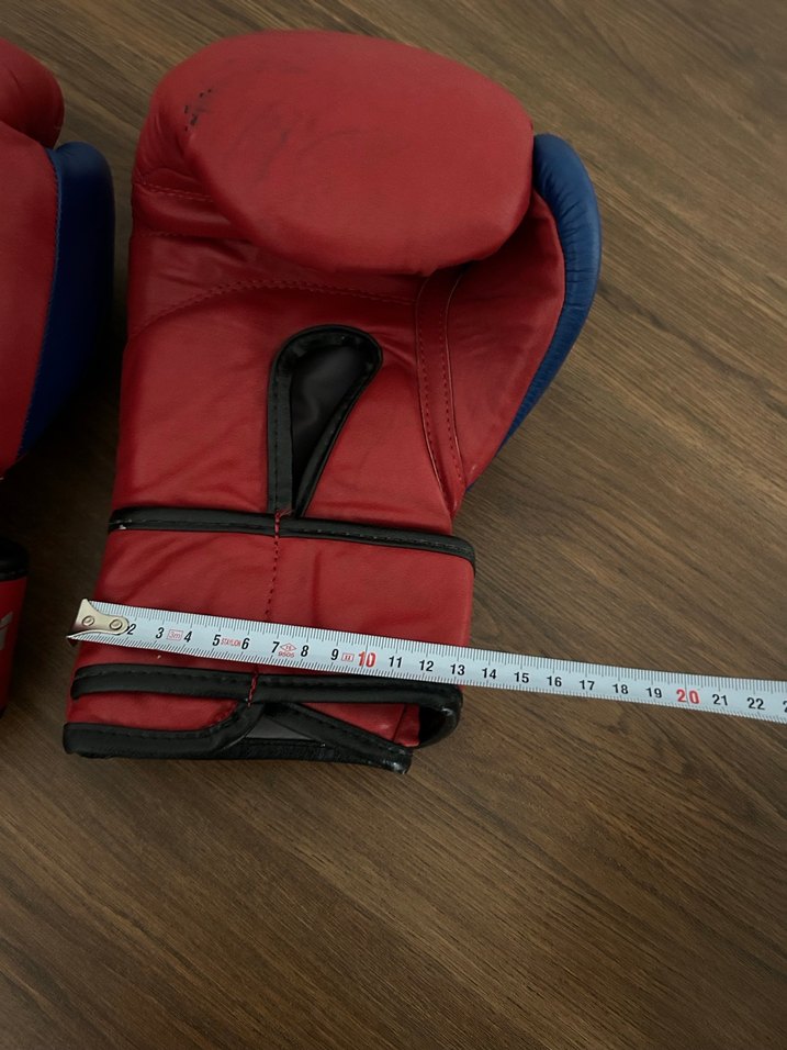 Erkek Kırmızı Deri Boks Eldiveni Velcro - Görsel 5