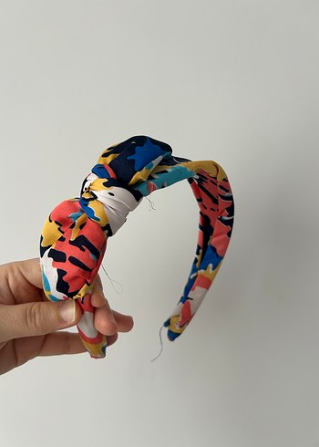 Çiçek ve Renkli Desenli Elastik Saç Bantları - Görsel 5