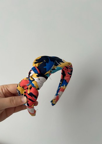 Çiçek ve Renkli Desenli Elastik Saç Bantları - Görsel 6