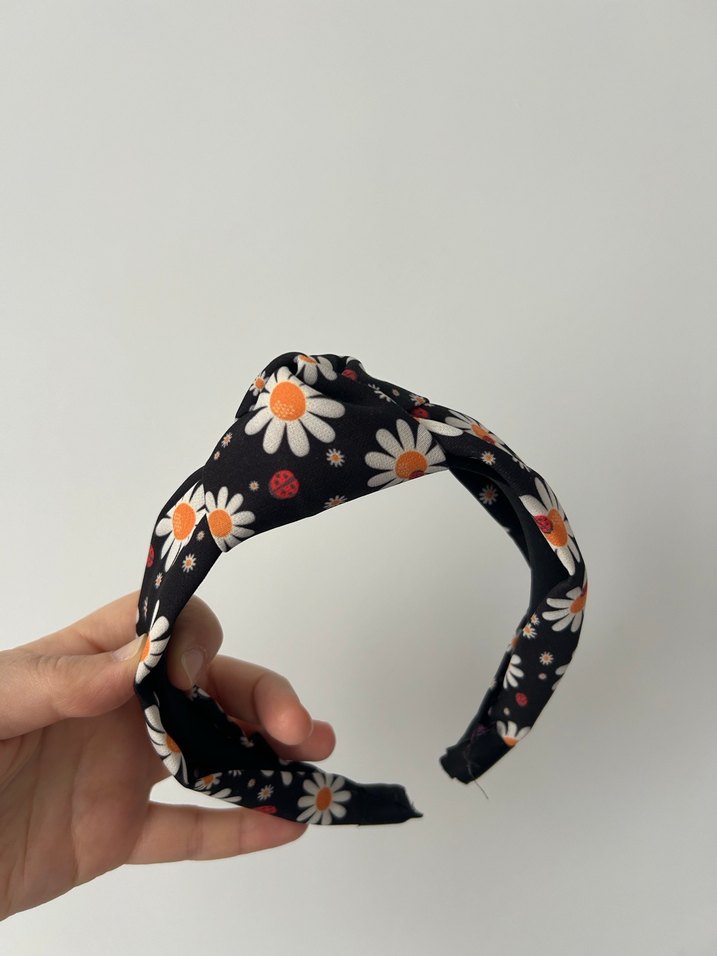 Çiçek ve Renkli Desenli Elastik Saç Bantları - Görsel 3
