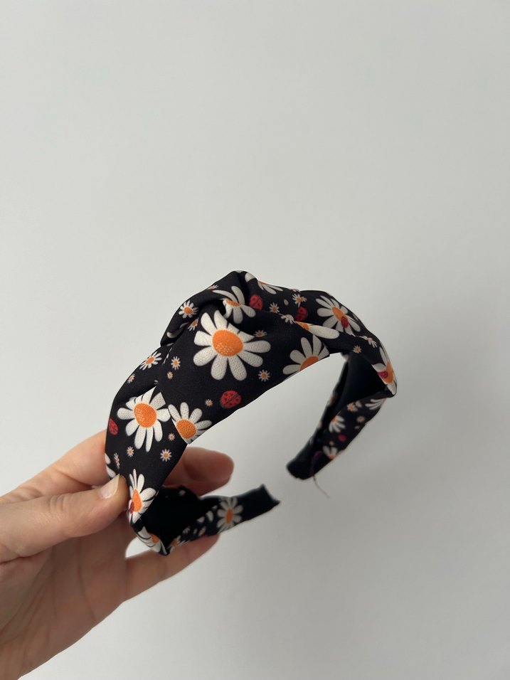 Çiçek ve Renkli Desenli Elastik Saç Bantları - Görsel 2