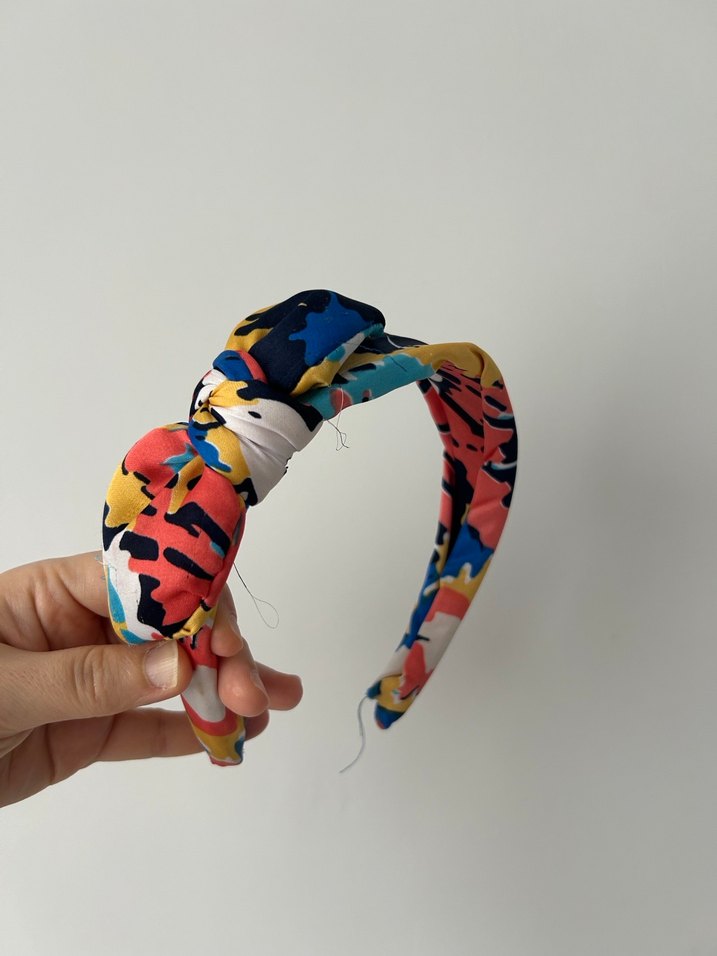 Çiçek ve Renkli Desenli Elastik Saç Bantları - Görsel 5