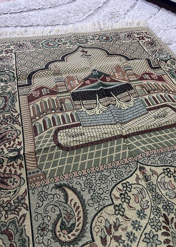 Gri Çok Renkli Desenli Geleneksel seccade - Görsel 2