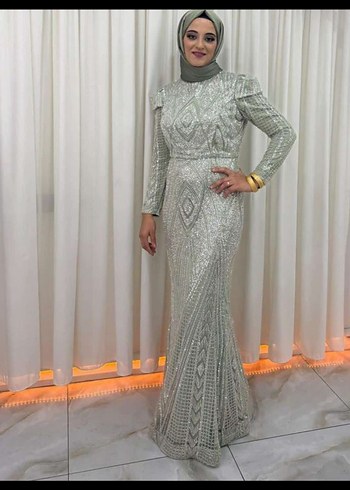 küf yeşili abiye - Görsel 2