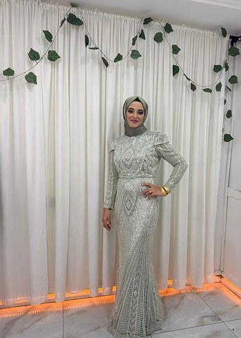 küf yeşili abiye - Görsel 3