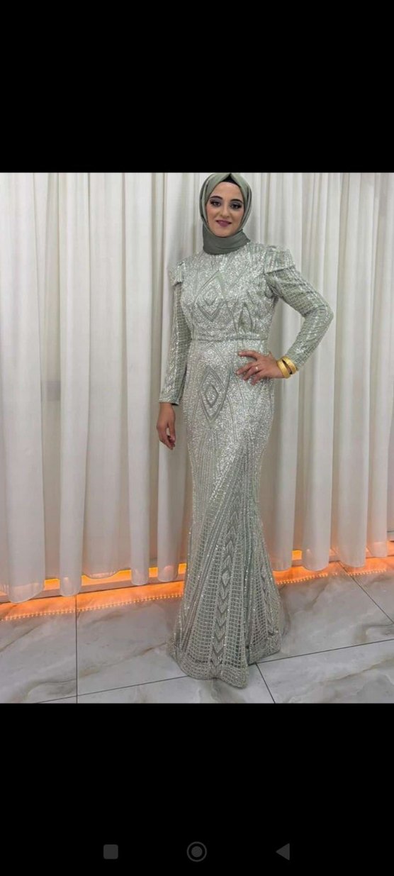 küf yeşili abiye - Görsel 2