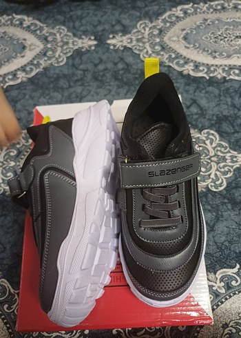Slazenger Gri Erkek Çocuk Spor Ayakkabı