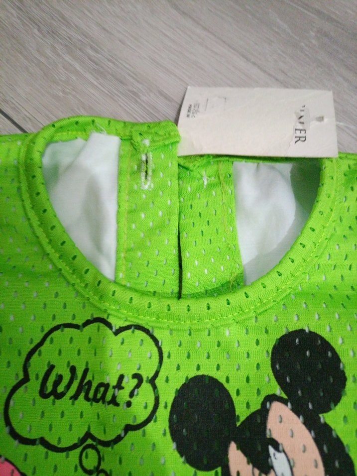 Kız Çocuk Yeşil Baskılı Örme Elbise - Görsel 2