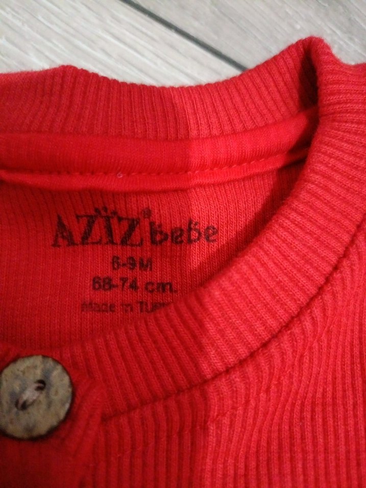 Kız Çocuk Kırmızı Düğmeli Sweatshirt - Görsel 3