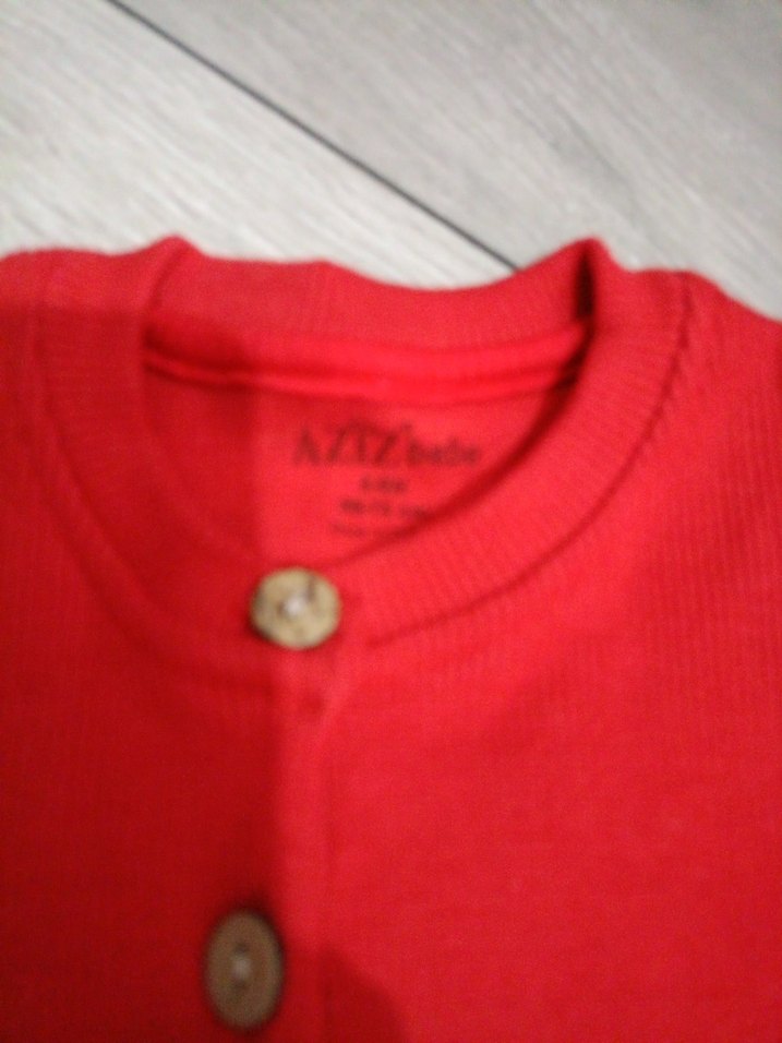 Kız Çocuk Kırmızı Düğmeli Sweatshirt - Görsel 2