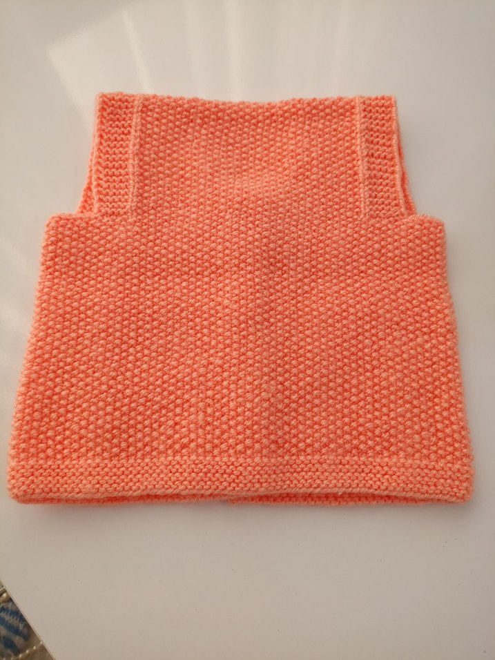 Turuncu Örgü Kız Çocuk Süveter - Görsel 2