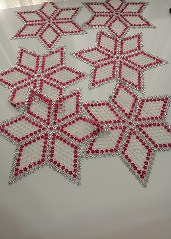 Altıgen Çiçek Desenli kasnak oda takımı - Görsel 2